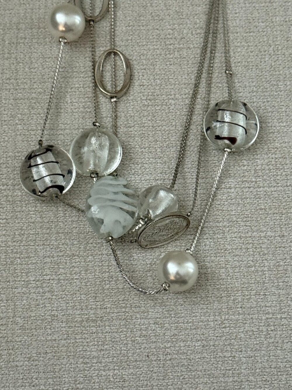 Murano Style Glass Bead Multi Strand Necklace by Alfani - Picture 4 of 6